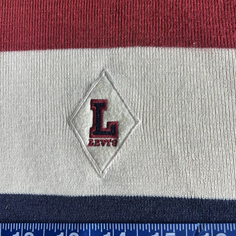 Vintage 70's Levi's Sweater Patriotic Striped Mens Size: Medium Colorblock